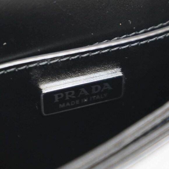 Prada Brushed Leather Shoulder Bag Black - Picture 5 of 10
